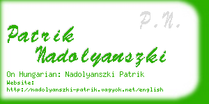patrik nadolyanszki business card